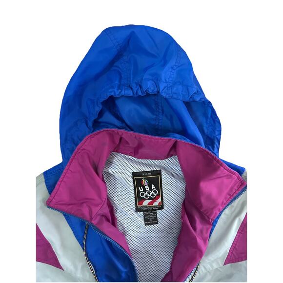 Vintage 90s Olympics USA Windbreaker Full Zip Jacket Retro Sports Size S - Picture 6 of 11